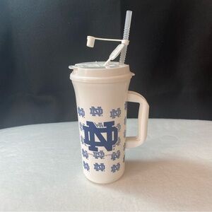 NCAA University Notre Dame Fighting Irish Travel Stadium Cup Lid Straw 40 Oz
